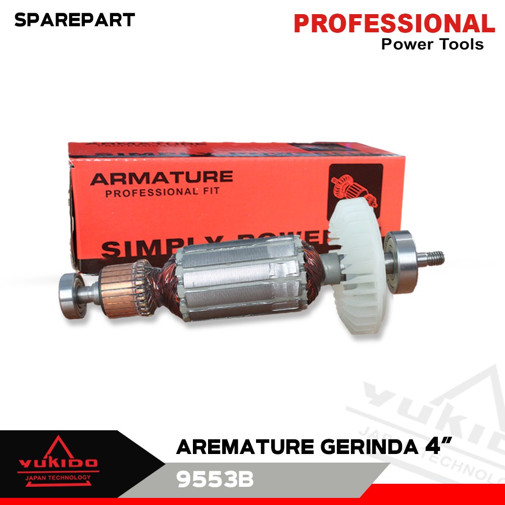 JAMIN ORI YUKIDO ARMATURE ANGLE GRINDER / MESIN GERINDA 4&quot; 9553B COCOK UNTUK MAKITA BOSCH MAKTEC YUKIDO &amp; UNIVERSAL
