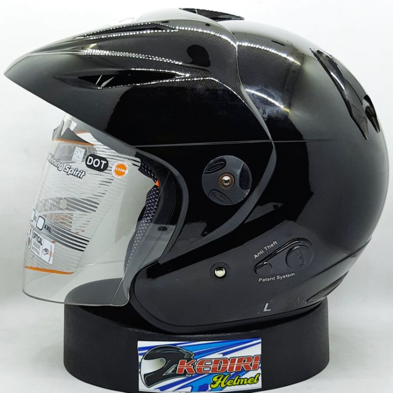Helm INK CX 25 half face ori cx25-Black gloss
