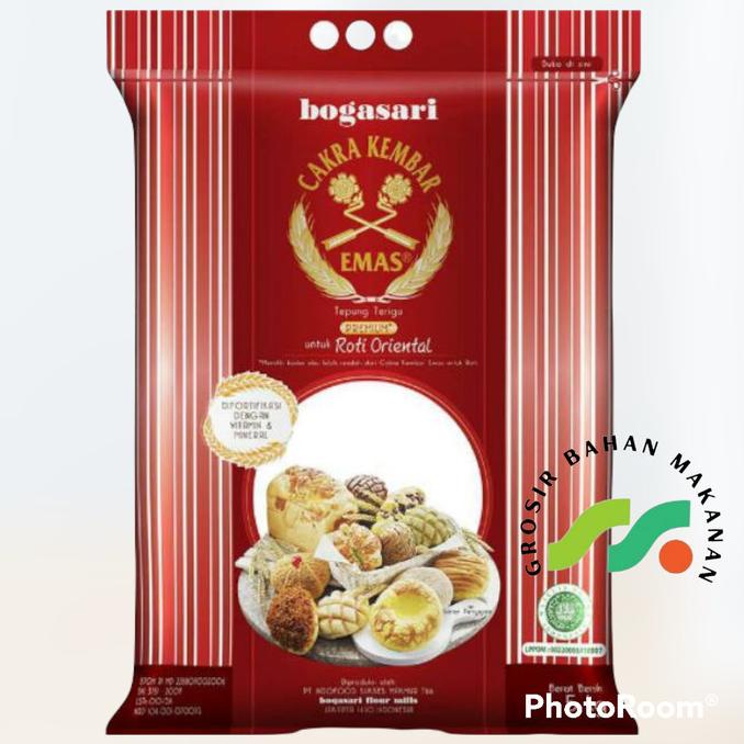 

TERIGU CAKRA KEMBAR EMAS ROTI ORIENTAL BOGASARI 5KG