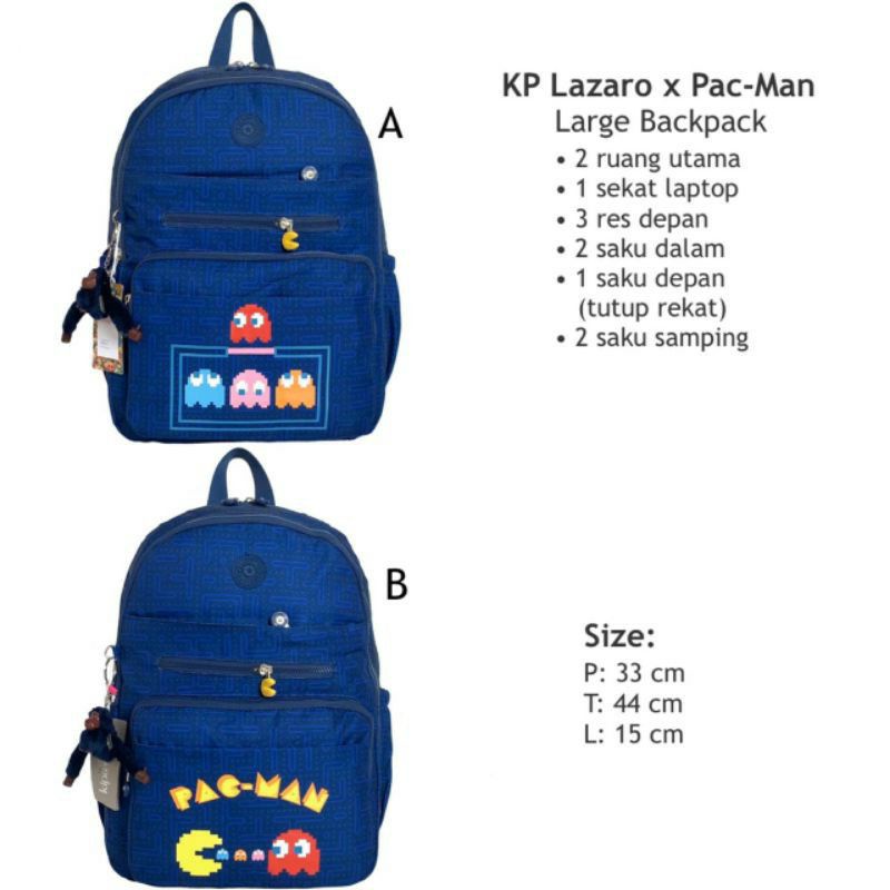 BACKPACK KP SEOUL PACMAN TAS RANSEL LAPTOP TAS ANAK