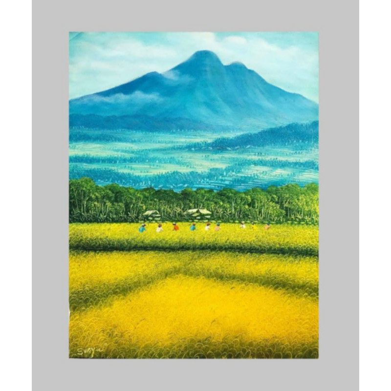 Lukisan Pemandangan Pesawahan