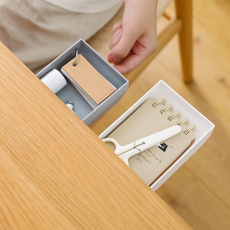 Laci Meja Serbaguna Storage Box Tempel dengan Sticker Adhesive