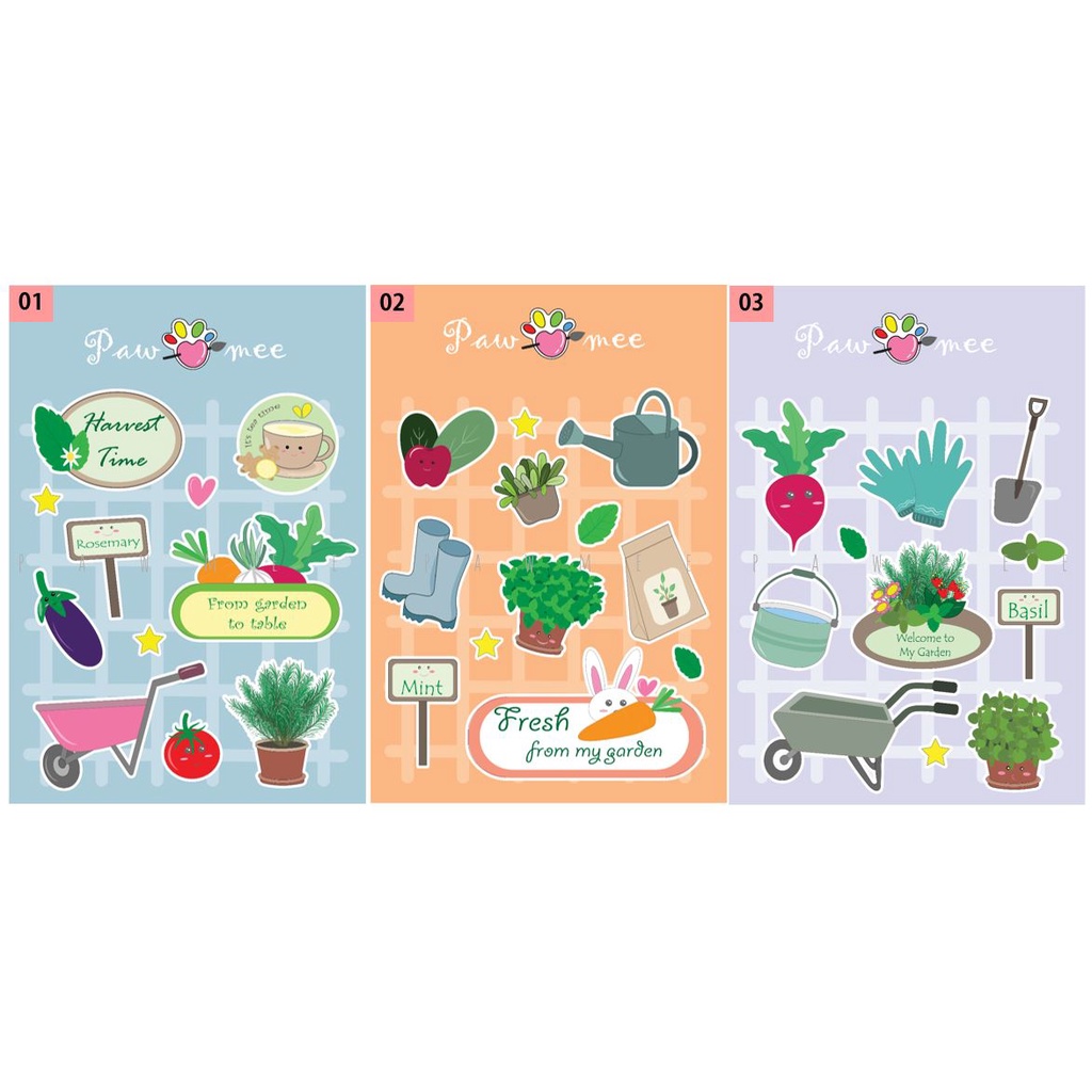 

Sticker Aesthetic - Deco Stiker Journal- Pawmee- Cute Stiker tema Garden & Hobby