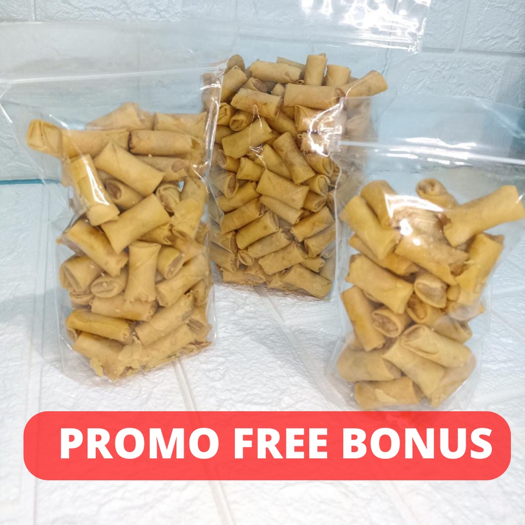 

Sumpia Abon Spring Roll Snack Lumpia Kering FREE Bonus