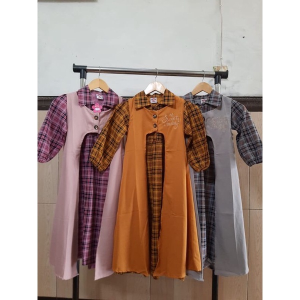 GAMIS ANAK SAKILA SET ROMPI + HIJAB
