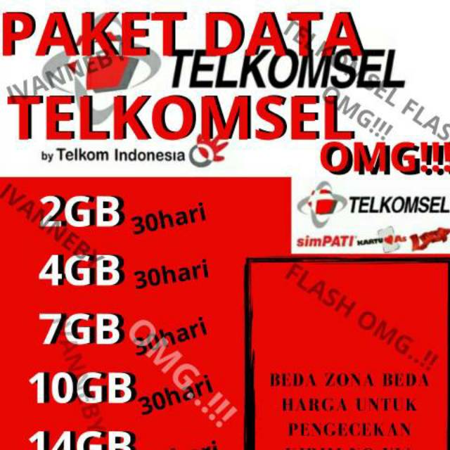 Paket Data Kuota Internet Murah Telkomsel As Loop Flash 1gb 4gb 6 5gb 10gb 14gb Shopee Indonesia