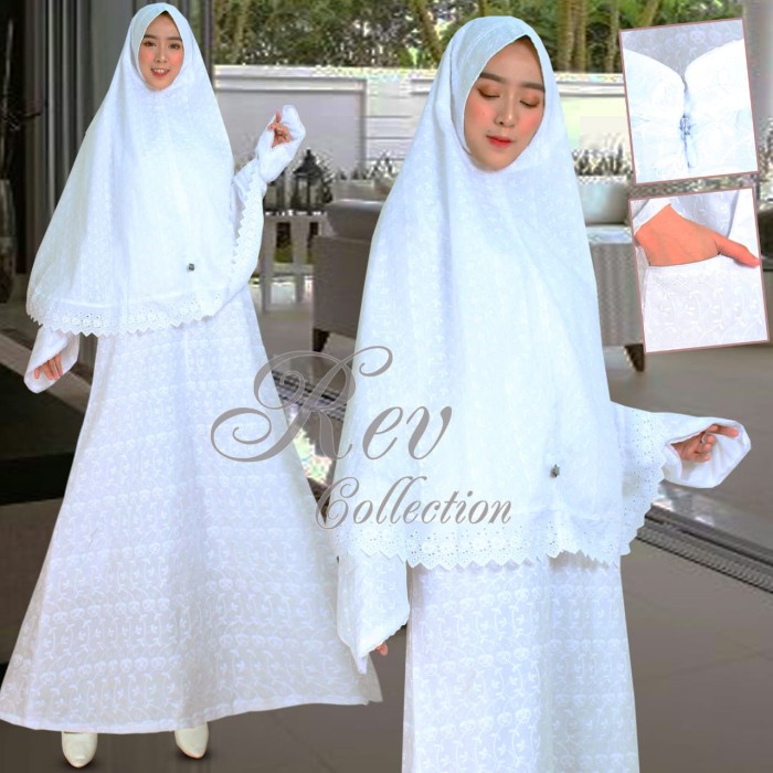 PREMIUM GAMIS IHROM + BERGO JUMBO PERLENGKAPAN HAJI DAN UMROH - PUTIH, M