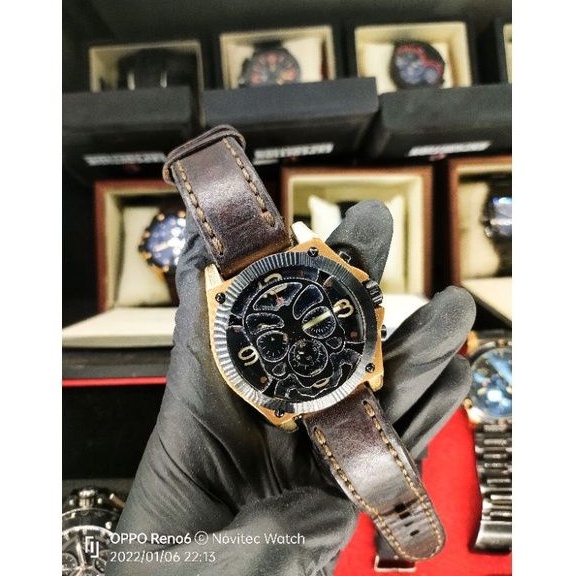 Expedition second E6699M Skull Edition chronograph preloved jam tangan pria bekas berkualitas
