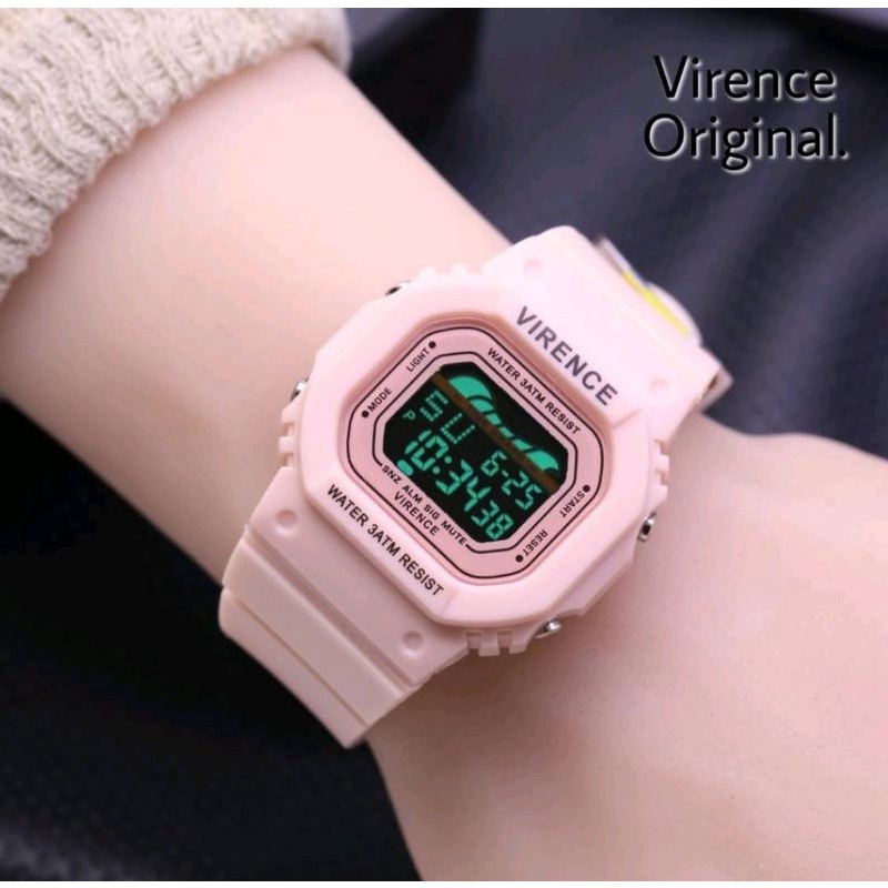 Jam Tangan Virence Digital Led Rubber Jam Tangan Terlaris Best Seller Jam Tangan Pria Wanita