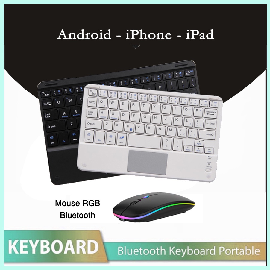 Wireless Keyboard Mouse Touchpad Bluetooth Android iPad Tab Mac Windows hp IOS Tablet laptop PC Trackpad