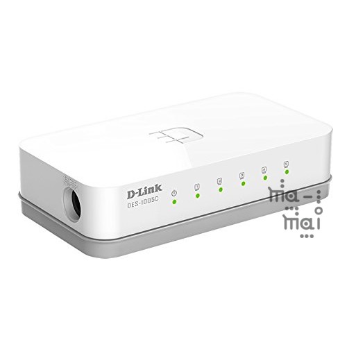 D-Link Switch DES-1005C 5-Port Fast Ethernet Desktop Switch In Plastic