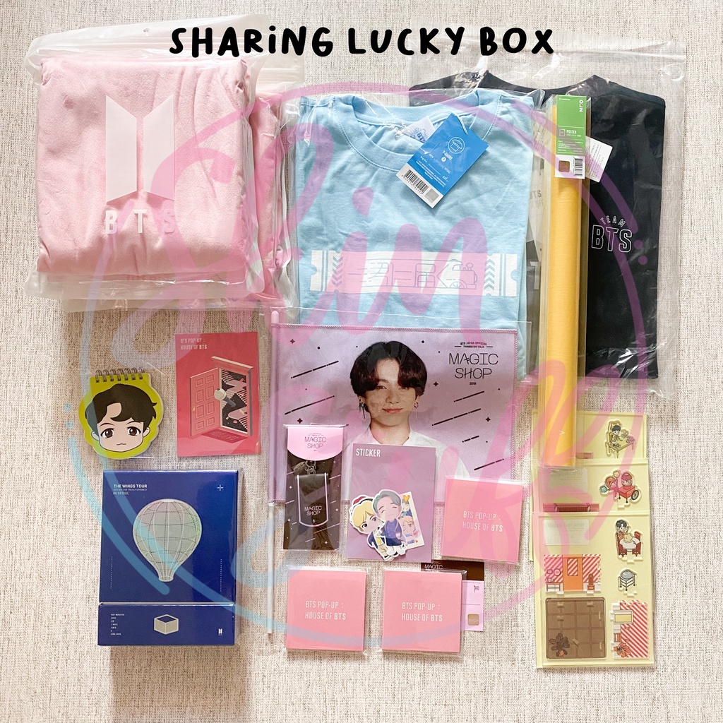 SHARING BTS LUCKY BOX V Taehyung Jungkook RM Jin JHope Pop Up (cek deskripsi)