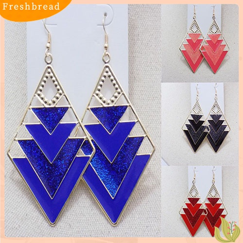 [TERLARIS]Women's Triangle Fir Shape Drop Ethnic Style Dangle Hook Earrings Party Jewelry