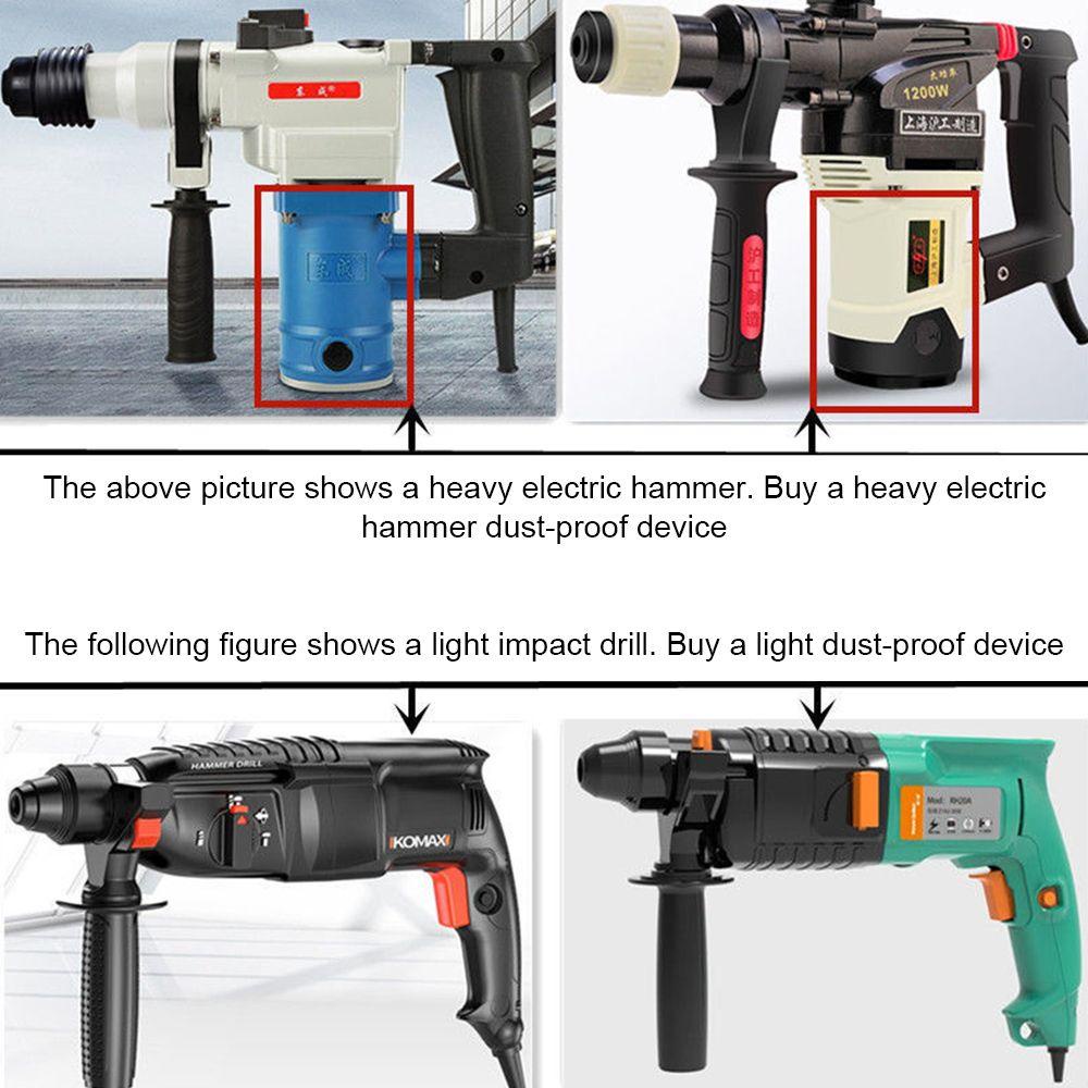 Populer Bor Listrik Kolektor Debu Perlindungan Tahan Lama Langit-Langit Suara Riming Debu Abu Mangkuk Aksesori Woodworking Palu Bor Penutup