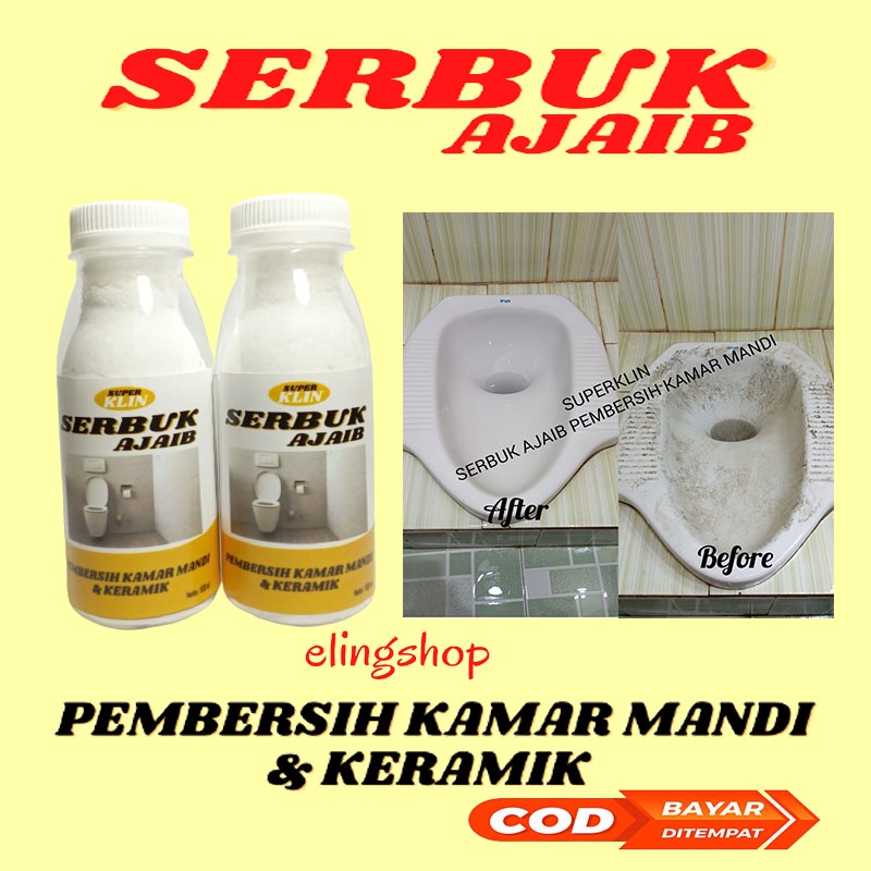 PAKET 3 BOTOL SERBUK AJAIB PEMBERSIH KERAK LANTAI KERAMIK TOILET WC KAMAR MANDI WASTAFEL WESTAFEL WAJAN PANCI