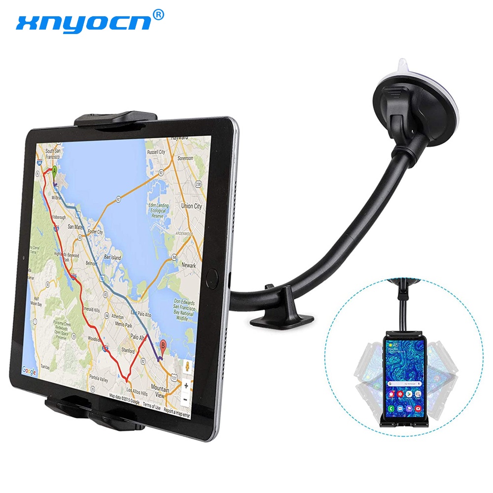 Bracket Stand Holder Tablet PC Ipad Xiaomi 4-13 Inch Dengan Suction Cup 360 Derajat Untuk Mobil