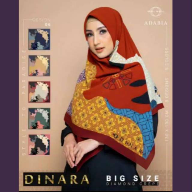 Bisa COD Hijab Jilbab Kerudung Segiempat Segi Empat Jumbo Lebar Besar Adabia Mufler Syari Syar'i Din