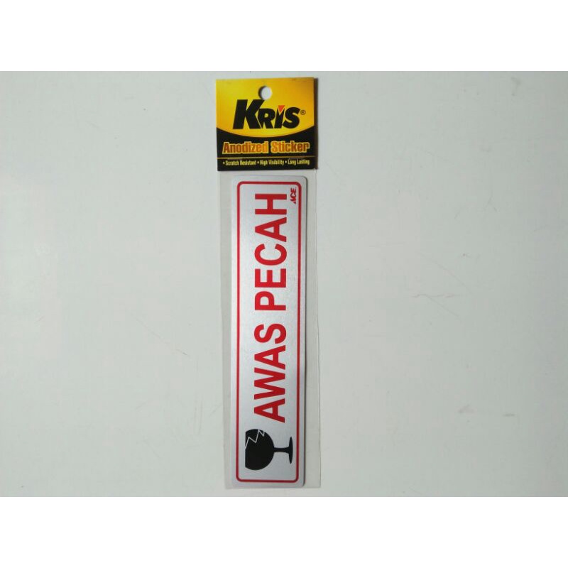 

Kris Stiker Anodized Awas pecah 6x20 cm