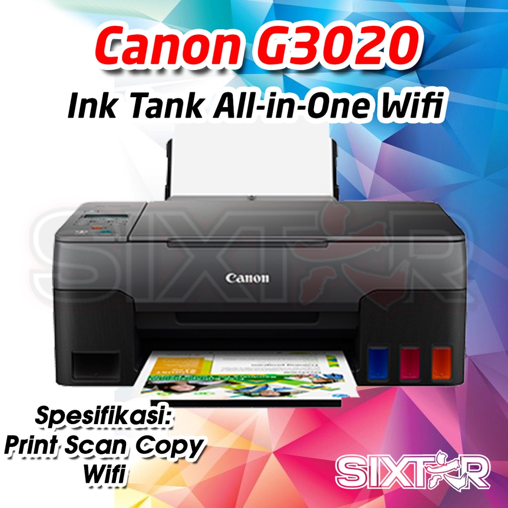 Canon G3020 InkTank Print Scan Copy AiO WiFi Original Pengganti G3010