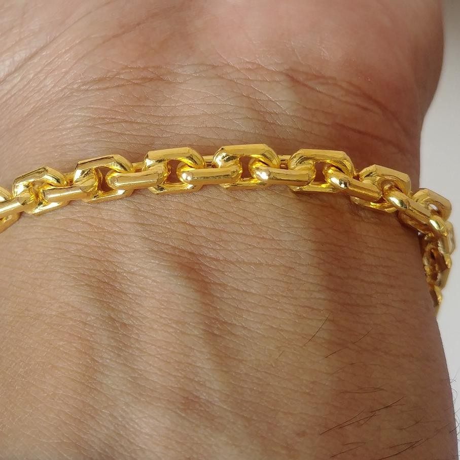 ➣ Gelang Nori Jumbo Lapis Emas Tebal 6mm ♗