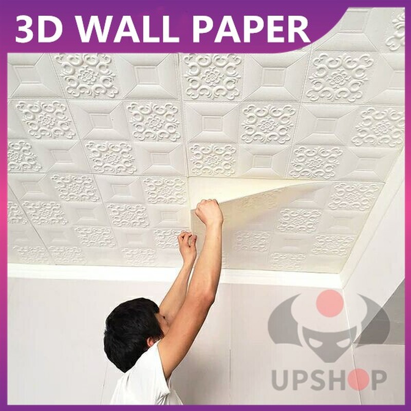 [1Pcs 3D Foam Self-adhesive Wall Stickers][DIY Wall Decal Stickers Used for Home Bathroom Living Room TV Background Wall Decoration]