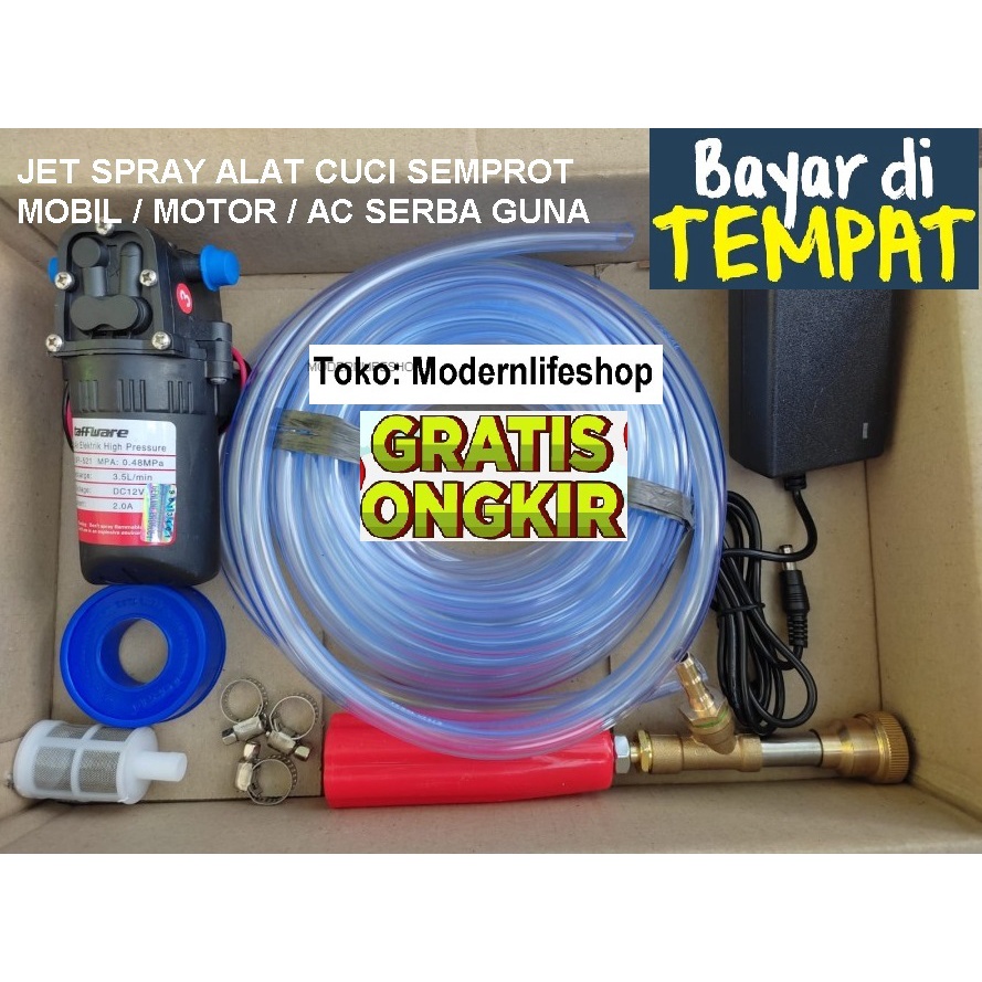 BAYAR Di TEMPAT Bisa & GRATIS Ongkir Alat Cuci Steam 1 SET KOMPLIT Portable Motor Mobil Murah Prakti