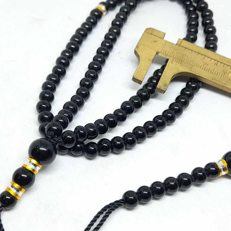 TASBIH BATU BLACK ONEX PEMBATAS COMBINASI