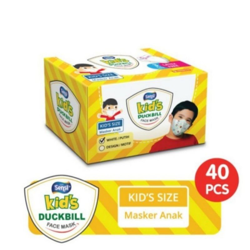 SENSI Kids Duckbill Face Mask 3Ply isi 40pcs Masker Anak Sensimask