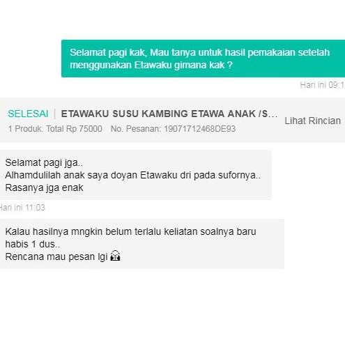 

BEST SELLER~>> ETAWAKU PLATINUM - SUSU KAMBING MURNI SEGAR ETAWA PROVIT PREMIUM MENGATASI MASALAH PE