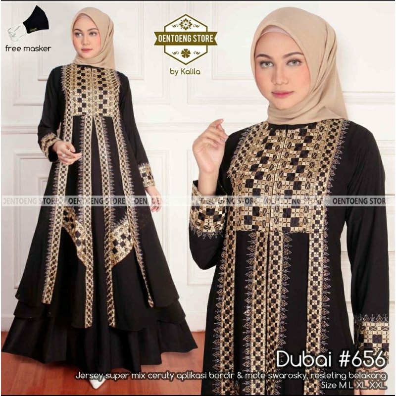 abaya turkey dubai 656 Original mewah cantik elegan