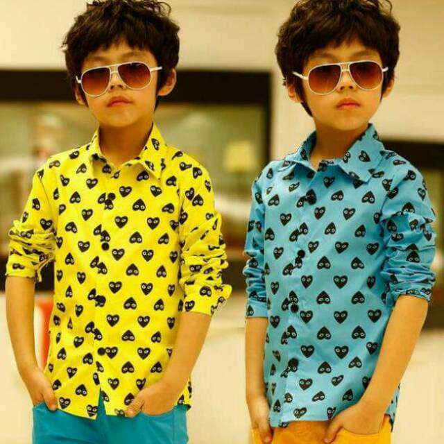 SALE Kemeja Lanvin Pattern Boy Long Sleeve Shirt