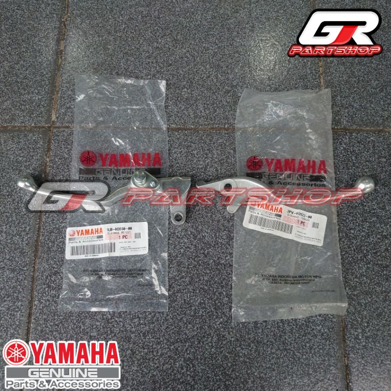 HANDLE REM DEPAN BELAKANG ASSY CHROME AEROX LEXI FREEGO ORIGINAL YAMAHA HENDEL LEVER BRAKE KIRI KANAN ORI YGP