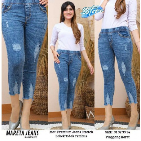 EmkaJeans Mareta Ripped Jeans Wash Tidak Tembus Uk 31-38