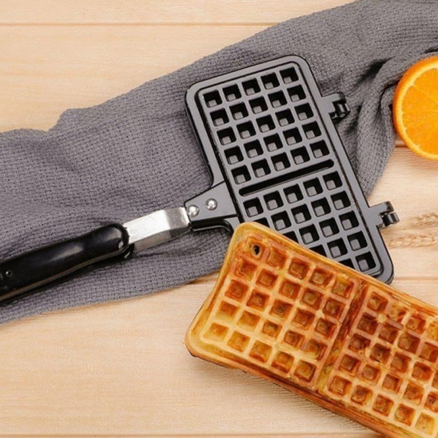 Cetakan double waffle maker Nonstick Belgian waffles Kue Pan DIY