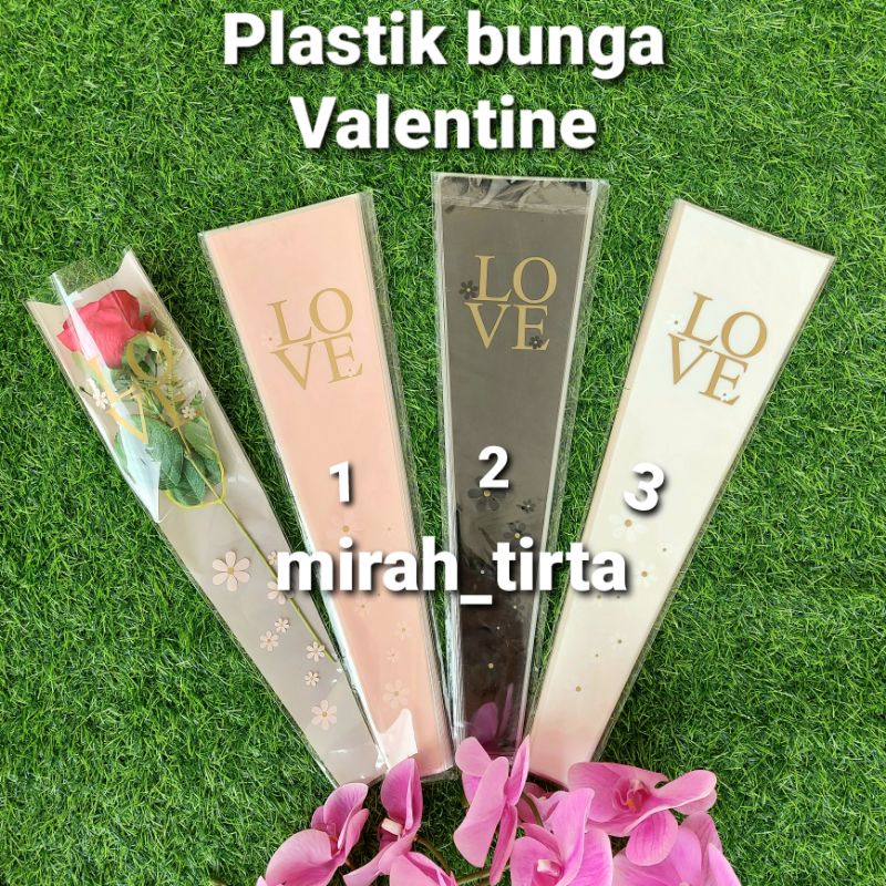 

5 LEMBAR Plastik bunga mawar Valentine . flower plastic . plastik opp bunga. plastik kaca bunga.