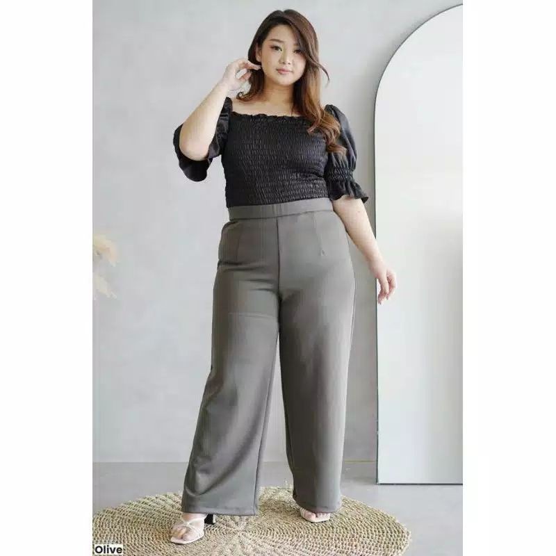 EDISI JUMBO ~ KULOT KASUAL | Ukuran XL-3XL(bisa buat bumil) BB 60-85kg Tersedia ✔ | Warna Varian Cantik | Celana Panjang Wanita | Shopee COD