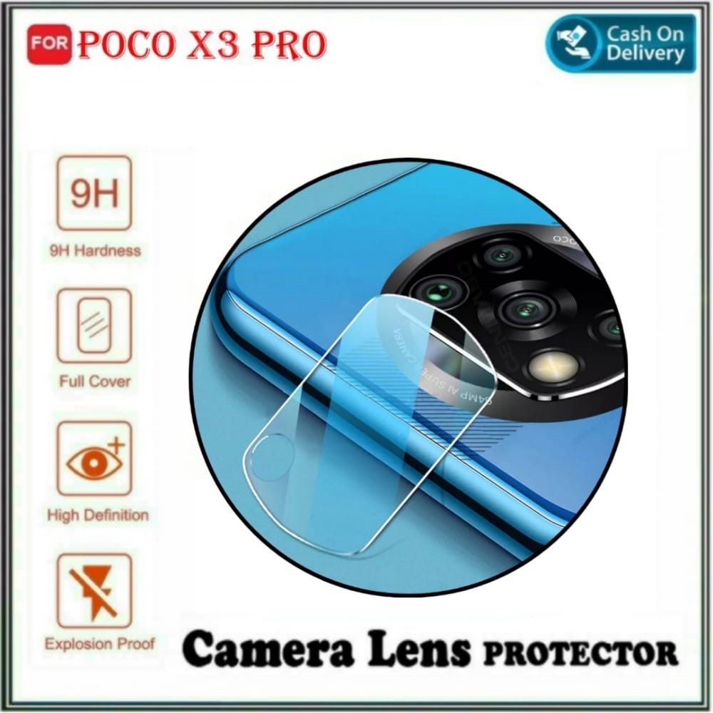 Tempered Glass Back Camera Poco X3 Pro Anti Gores Kaca Camera Bisa COD DI ROMAN ACC