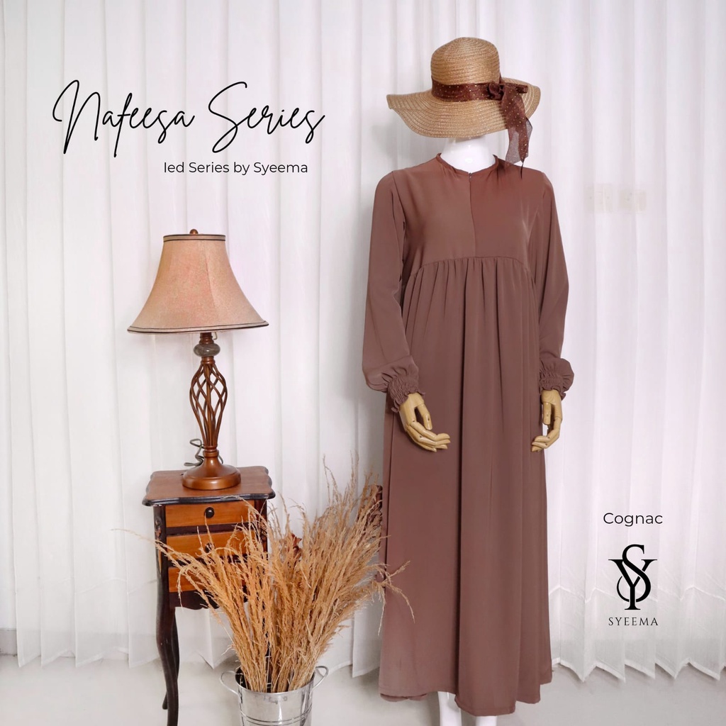 Gamis Nafeesa Series Cognac by Syeema