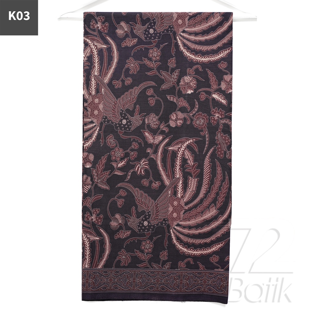 KAIN BATIK PREMIUM Bahan Katun Motif Phoenix Warna Cream 721681 Cap 72 Jarik Jarit Samping Kebat Panjang Batik Katun Modern Premium Bahan Seragam Batik Pernikahan Kantor Keluarga Murah Kamen Jadi Batik Bali Lembaran