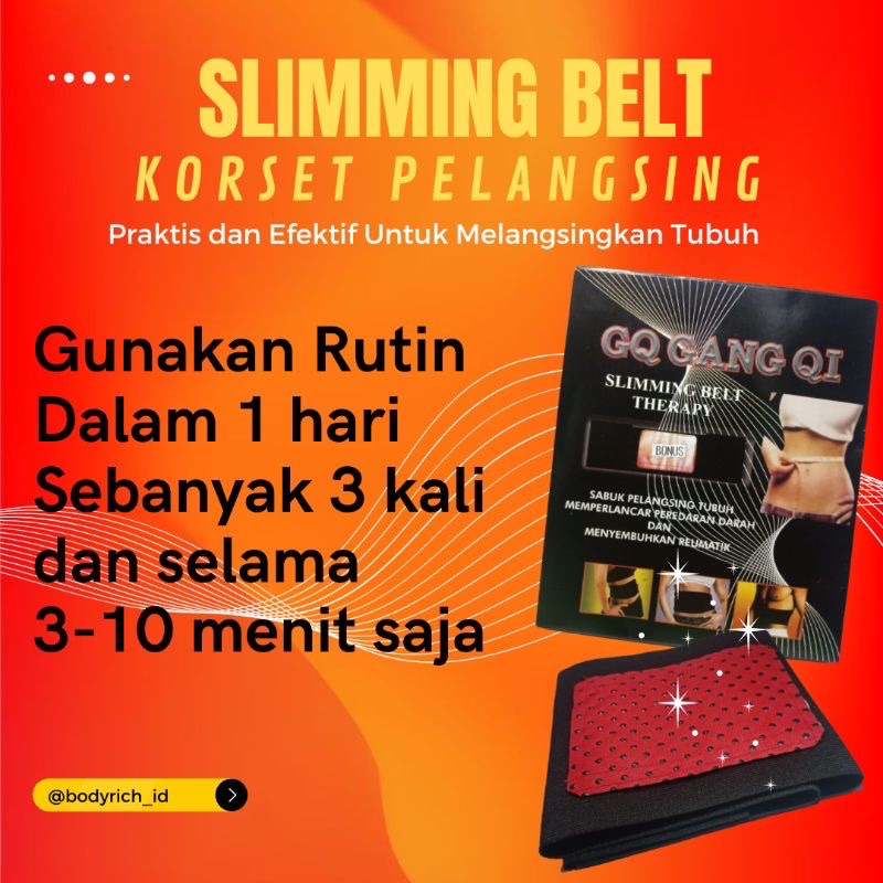 Korset Pelangsing Jumbo  Pengecil Perut  Buncit Pembakar Lemak SLIMMING BELT TERAPY GQ GANG-QI