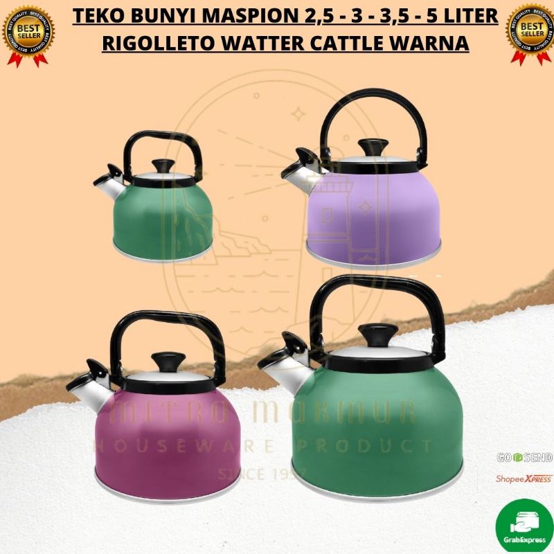 SALE!! TEKO BUNYI / TEKO MASAK AIR SIUL RIGOLETTO 2-3-3,5-5 LITER CERET AIR