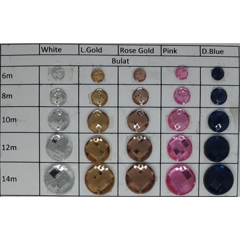 Diamond Akrilik Taiwan *ASLI* Bulat 6m, 500 pcs