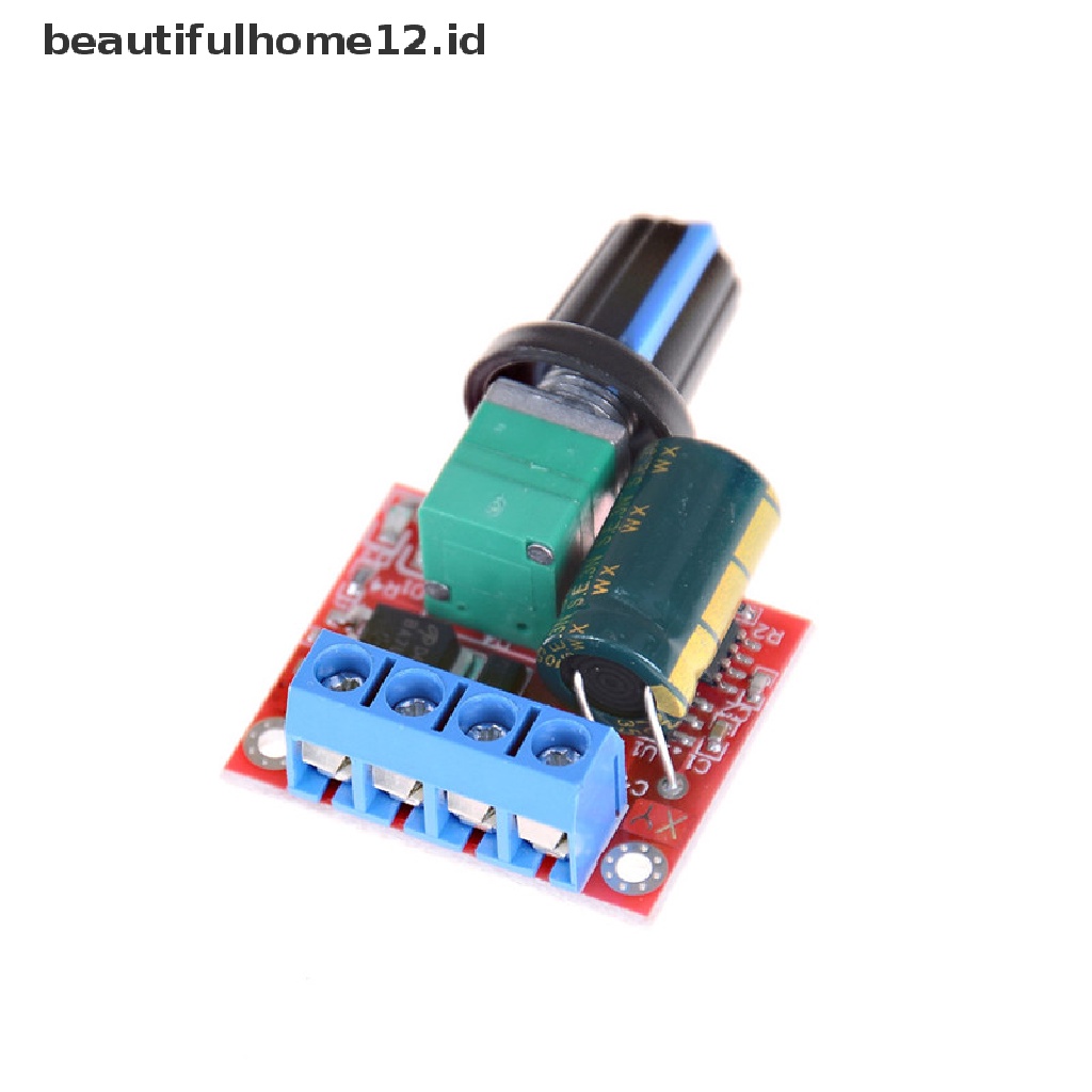 【beautifulhome12.id】 Mini DC Motor PWM Speed Controller 5A 4.5V-35V Speed Control Switch LED Dimmer .