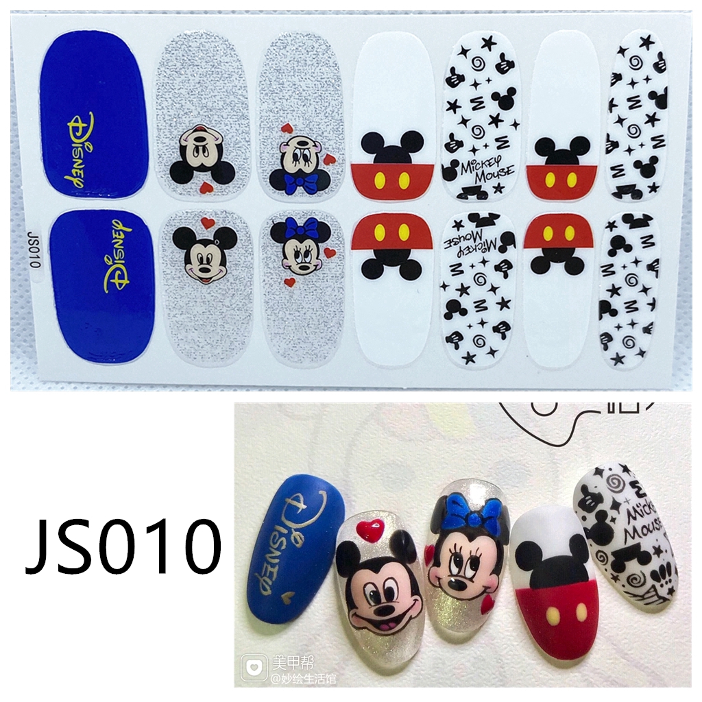 (14Pcs) Stiker Kuku Anti Air Tidak Beracun Untuk Nail Art JS001-JS020