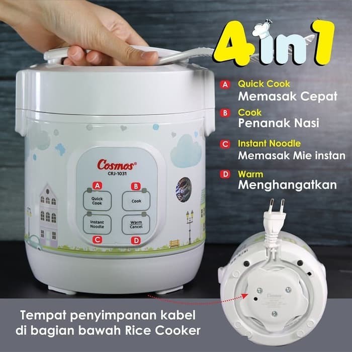 COSMOS magic com digital mini travel 4in1 CRJ 1031/penanak nasi 0,3L