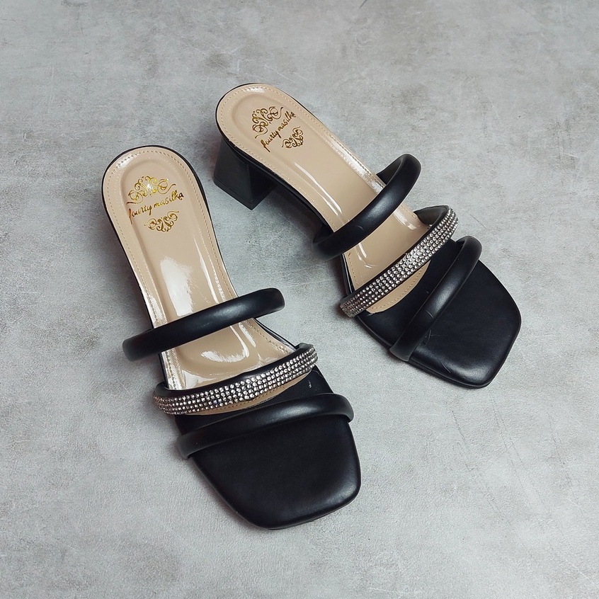 Sandal Heels Hak Tahu Wanita5 cm ALB-44