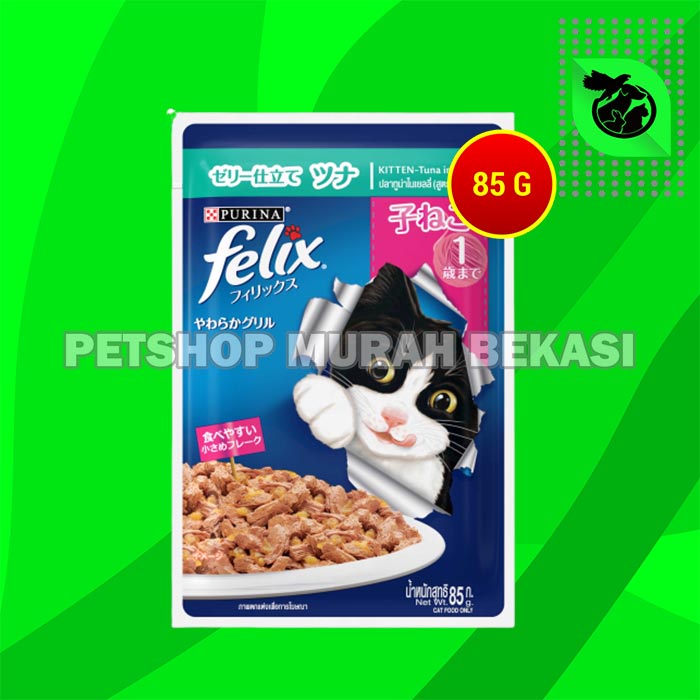 Felix Cat Food Makanan Basah Kucing Wet pouch Kitten Adult 85 Gram