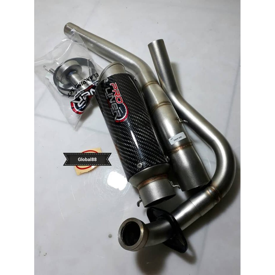 knalpot knalpot proliner carbon thailan mx king-satria fu 150-sonic