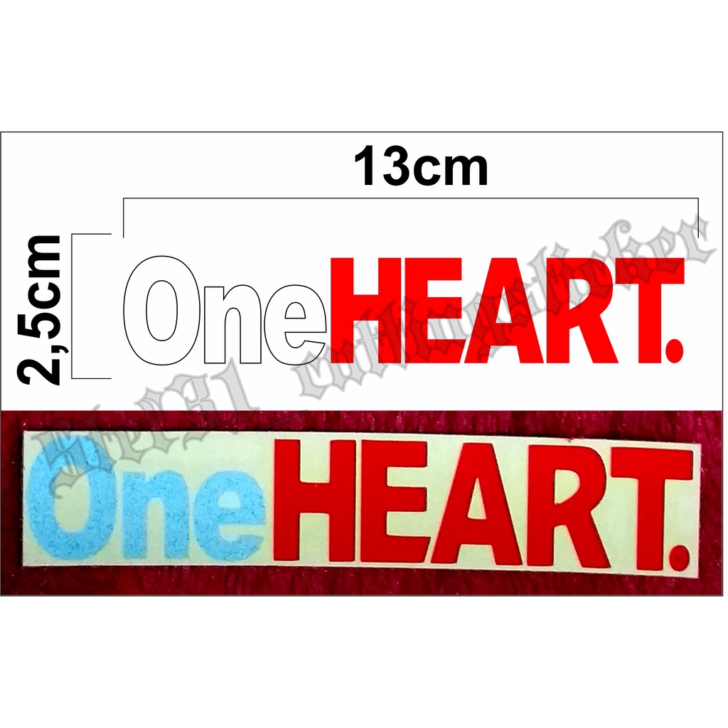 

Stiker cutting logo one heart, sticker one heart