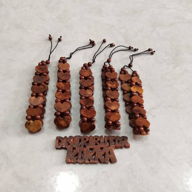 ( SUPER MURAH ) Grosir 5 pcs gelang kokka kaukah kaokah fukakah koka love full coklat
